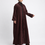Burgundy Velvet bisht