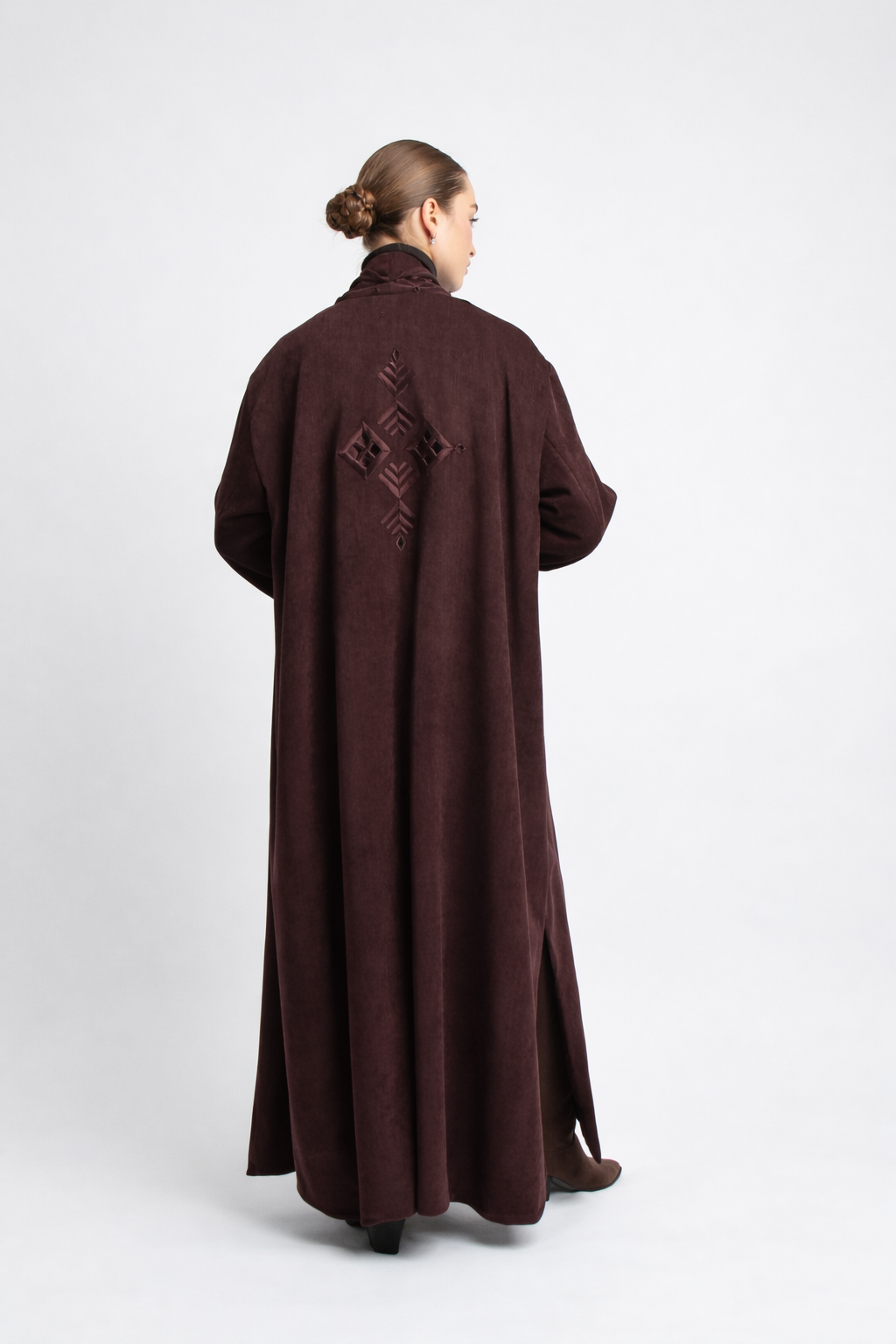 Burgundy Velvet bisht - Image 2