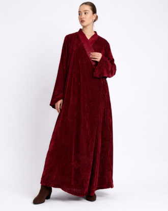 Textured Velvet Bisht