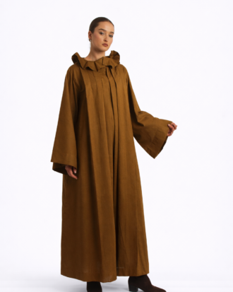 Mustard high neck dress